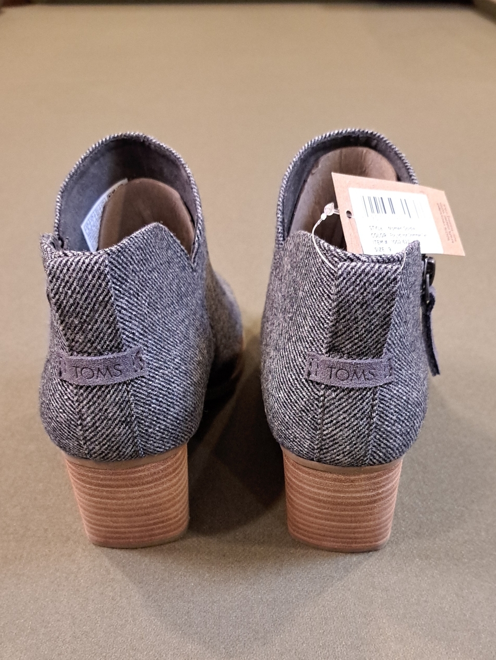 Toms Women's Goldie Shimmer Twill Wedge Boot In Gray - Size: 9 - Picture 5 of 11